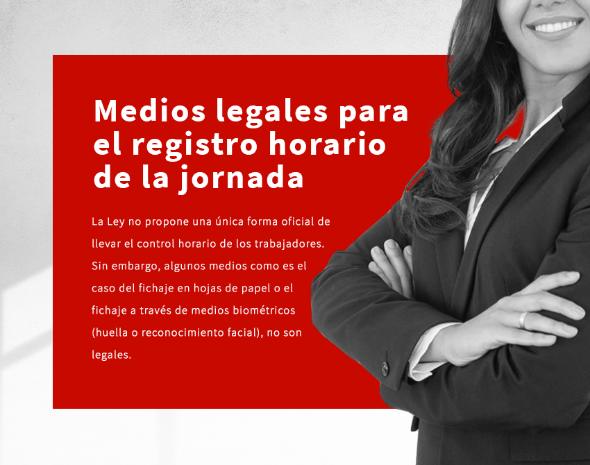 Medios legales para el registro horario de la jornada