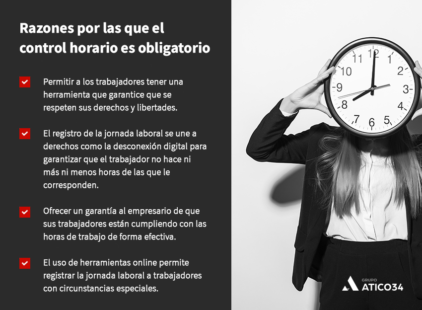 Razones por las que control horario es obligatorio razones control horario obligatorio