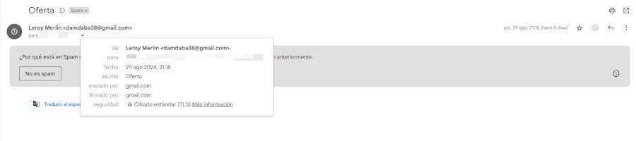 suplantación de identidad correo electrónico