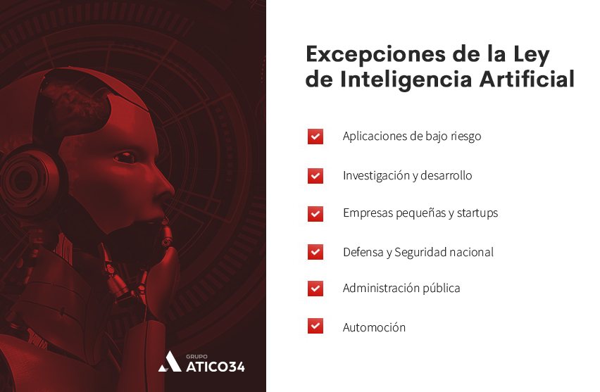 Excepciones ley ia