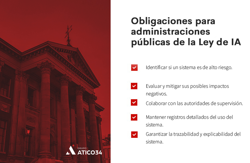 obligaciones administraciones ley ia