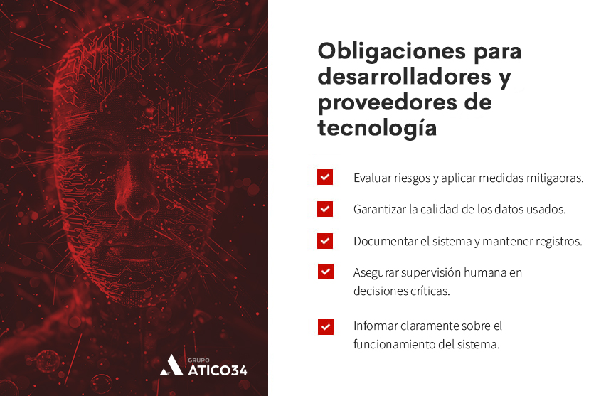 Obligaciones clave para desarrolladores y proveedores de tecnología Obligaciones clave para desarrolladores y proveedores de tecnología
